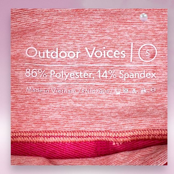 Outdoor Voices Womens Small 7/8 Springs Legging Pink Tri Tone Flamingo Rose Clay - Picture 8 of 13